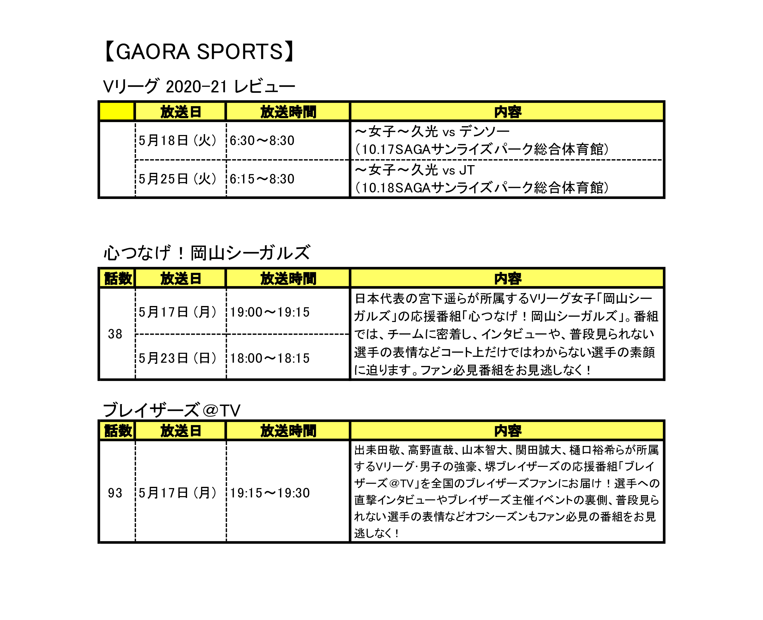 バレーボールテレビ番組情報 3 16 31放送予定分 月バレ Com