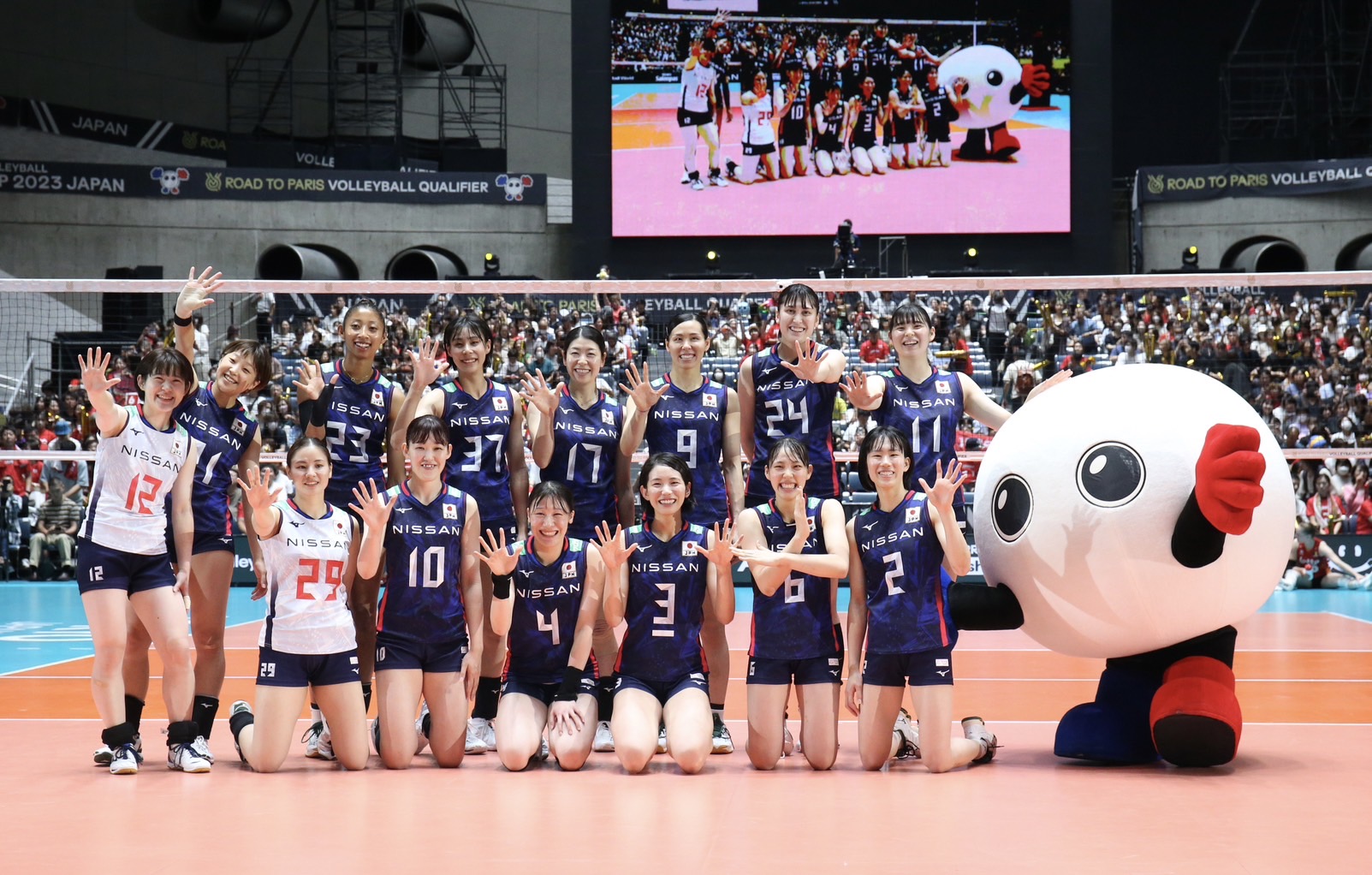 【フォトギャラリー】女子日本代表 5連勝で世界1位のトルコ戦へ　FIVBパリ五輪/ワールドカップバレー2023（ベルギー戦）