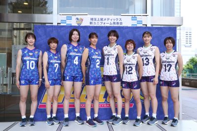 埼玉上尾 新シーズンのユニフォーム発表会で意気込みをアピール