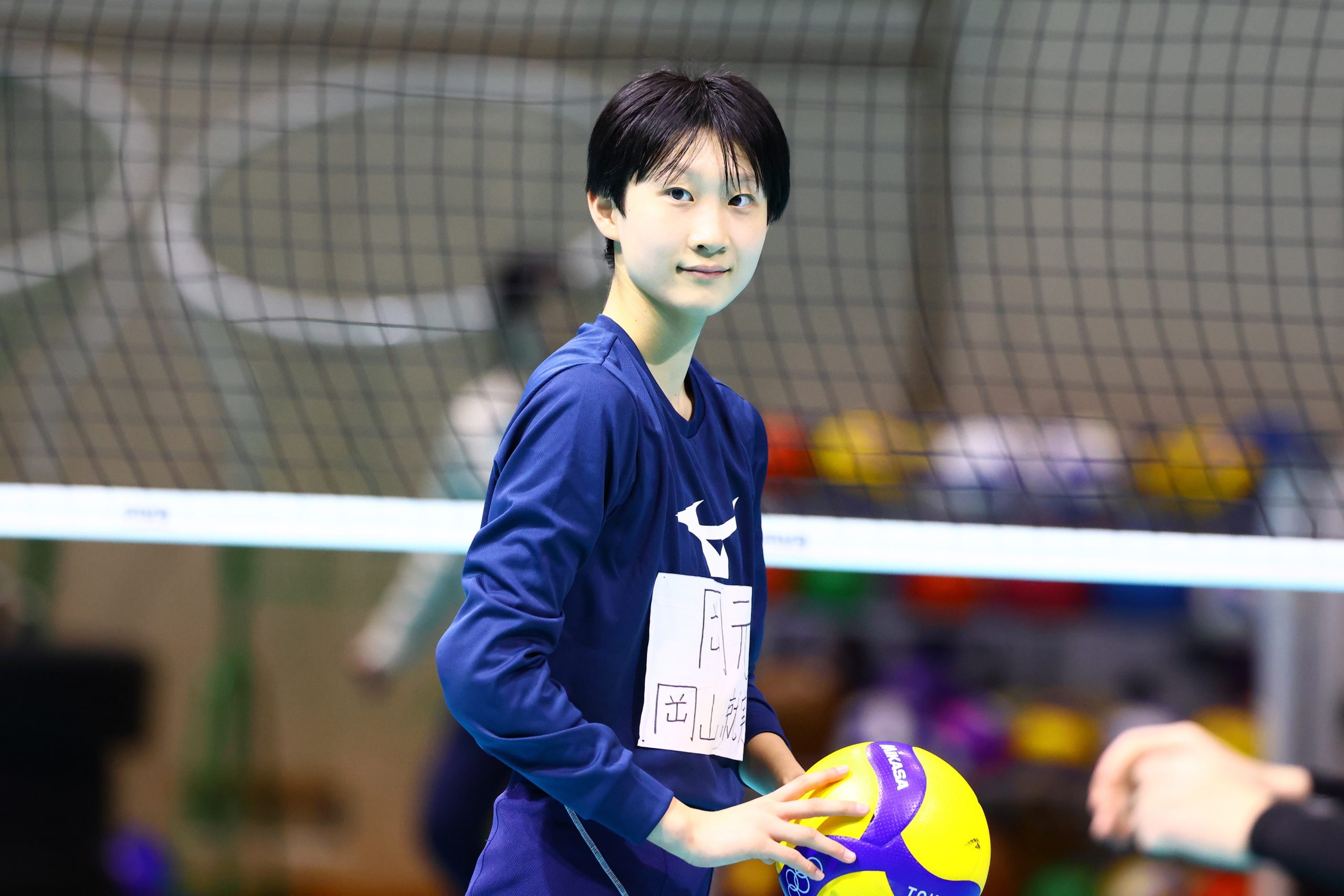 全国中学生長身選手発掘育成合宿で岡元さくら（就実中）が「人見知りが